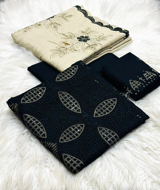 Tawakal 3pc  Embroidery fancy *2k25-26 Collection